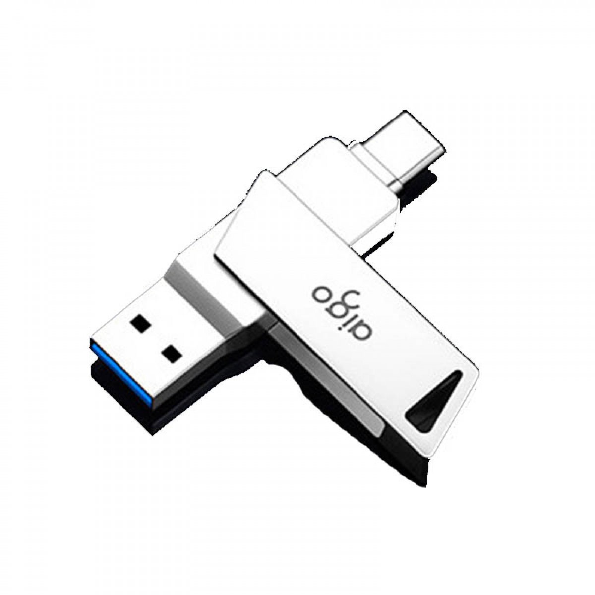 爱国者（aigo）64GB Type-C USB3.1 手机U盘 U350 银色 双接口 单位：个