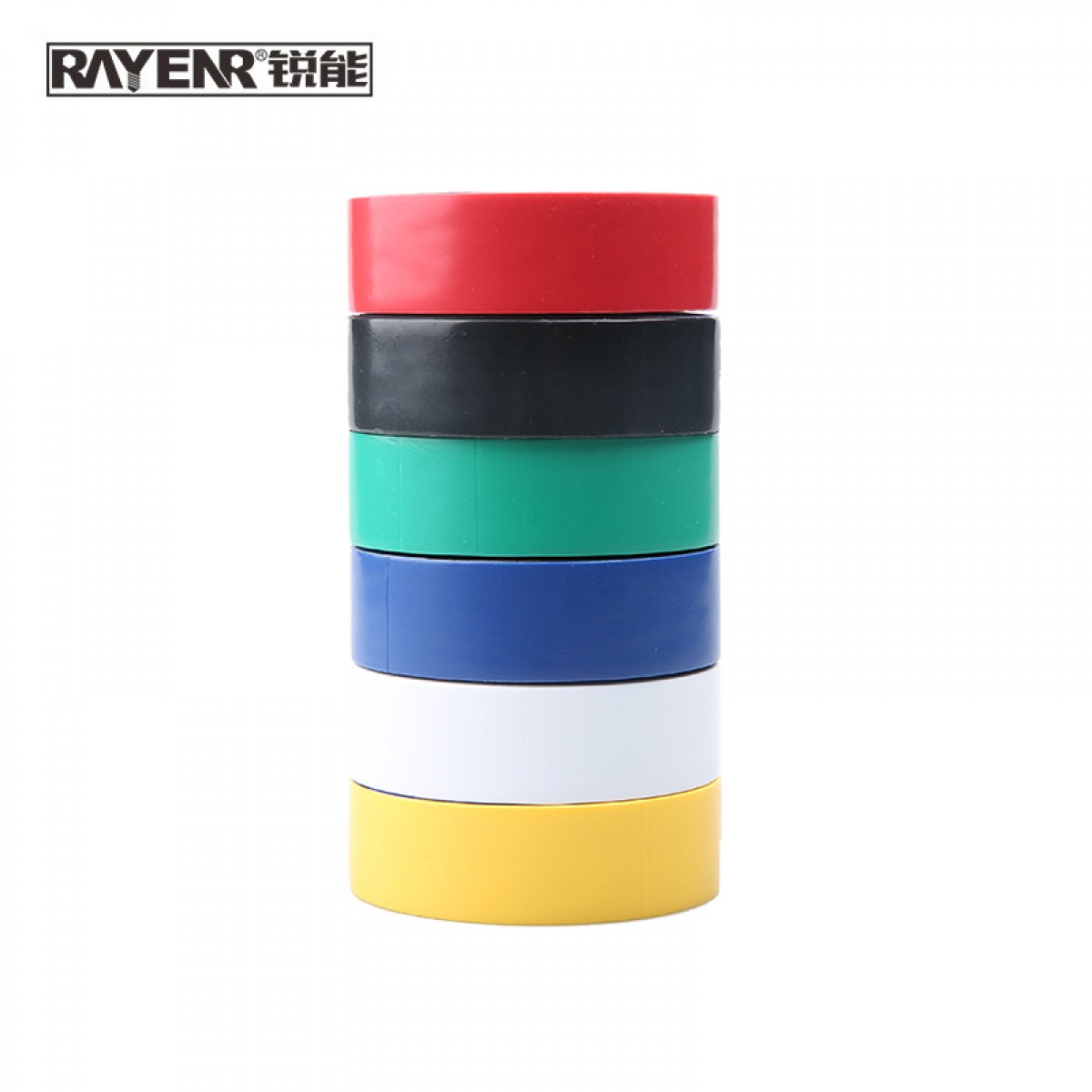 锐能RAYENR电工胶布胶布无铅阻燃防水PVC电气电工胶带6色10米  6卷/组 RoHs认证 655003 单位：组