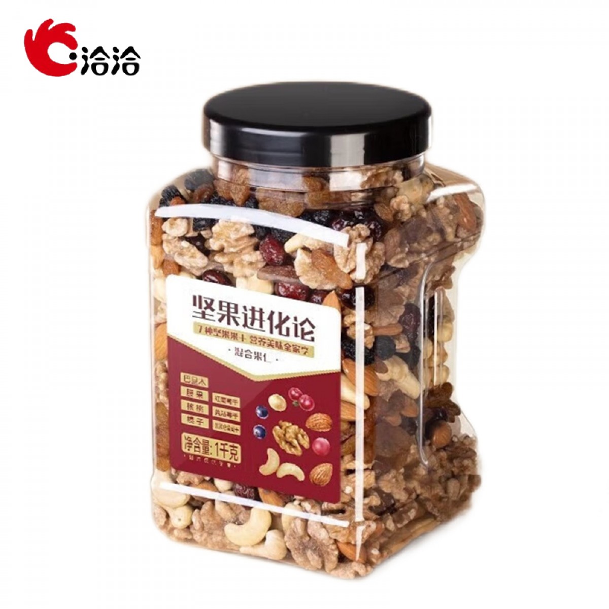 洽洽 混合坚果1kg罐装坚果家庭分享装坚果加果干两斤每日坚果 罐装混合坚果1kg  单位：罐