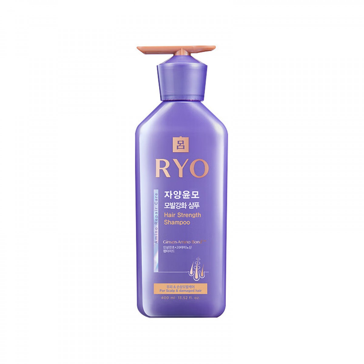 吕（Ryo）氨基酸紫吕中干性洗发水 修护损伤改善毛躁盈亮顺滑洗发膏400ml 单位：瓶