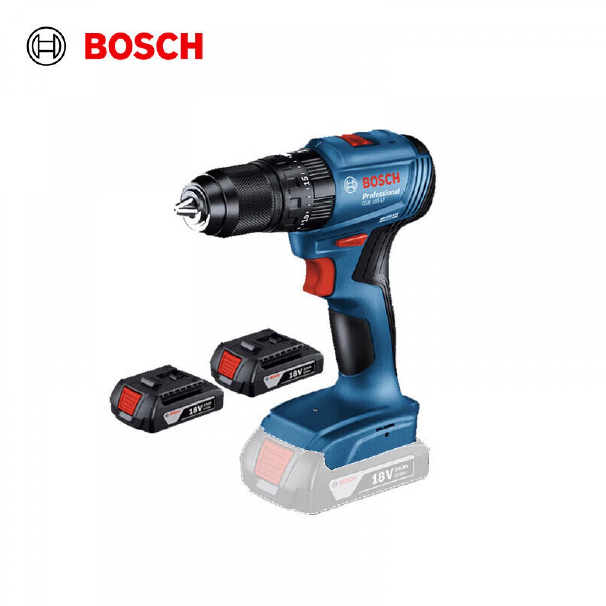 博世（BOSCH）GSB 185-LI 18V无刷锂电冲击钻充电式手电钻电动螺丝刀 2.0Ah双电 单位：台