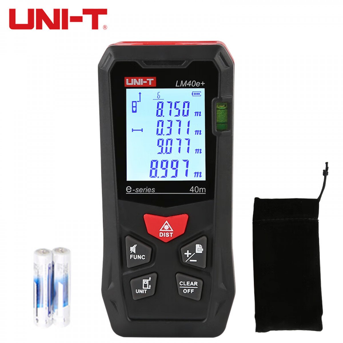优利德（UNI-T）LM40e+ 测距仪激光红外线手持距离测量仪电子尺量房仪水平泡40米 单位：个