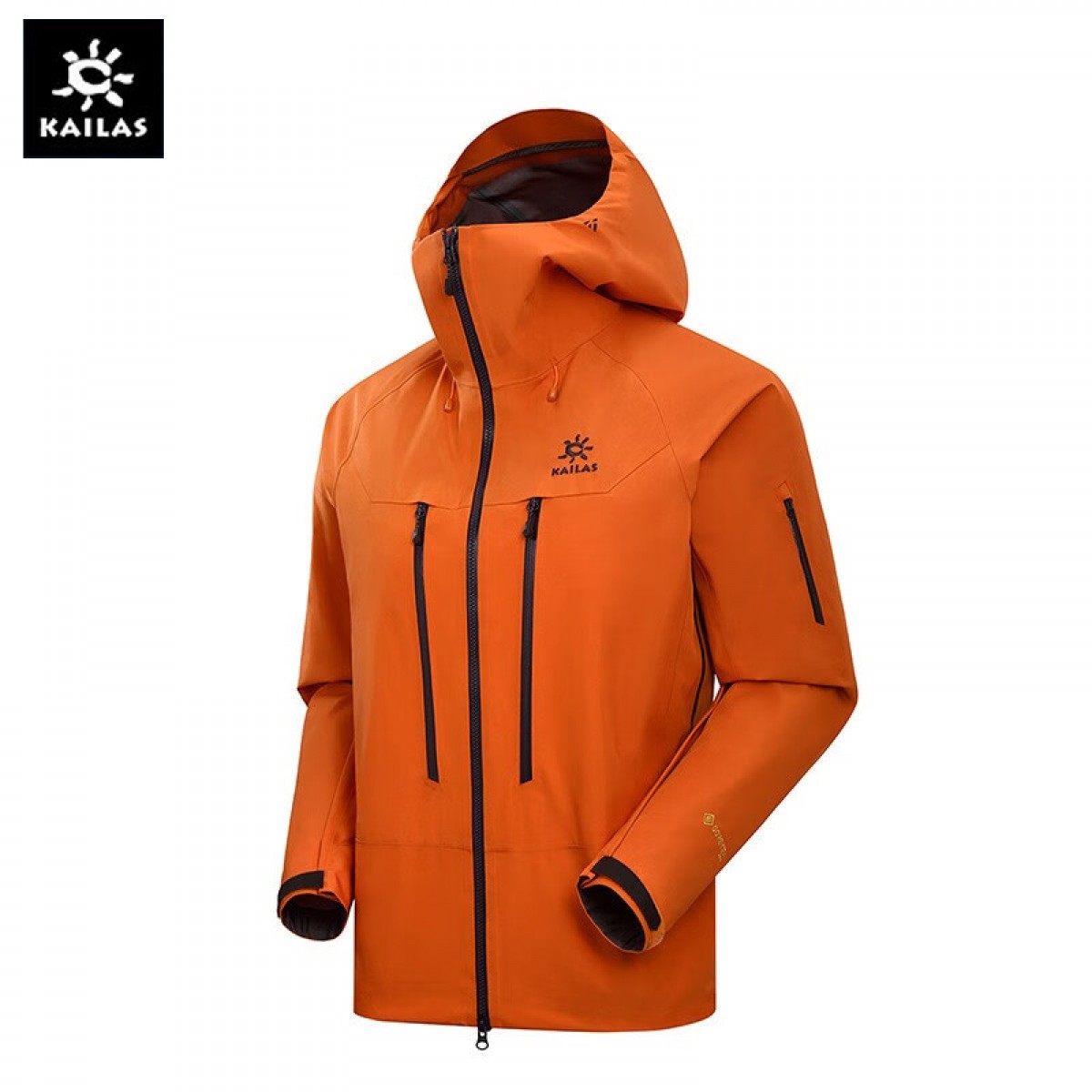 KAILAS凯乐石MONT Q60全天候硬壳冲锋衣GTX PRO暴雨防水专业登山服 男女 氧化橙 （尺码XS/S/M/L/XL）单位：件