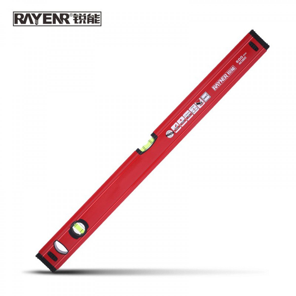 锐能 RAYENR 水平尺高精度迷小型磁性装修平衡靠尺平水尺专业级 600mm 463600 单位：个