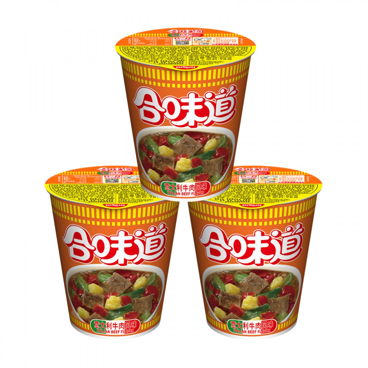 日清合味道 方便面 意大利牛肉风味78g*3杯装 单位：组