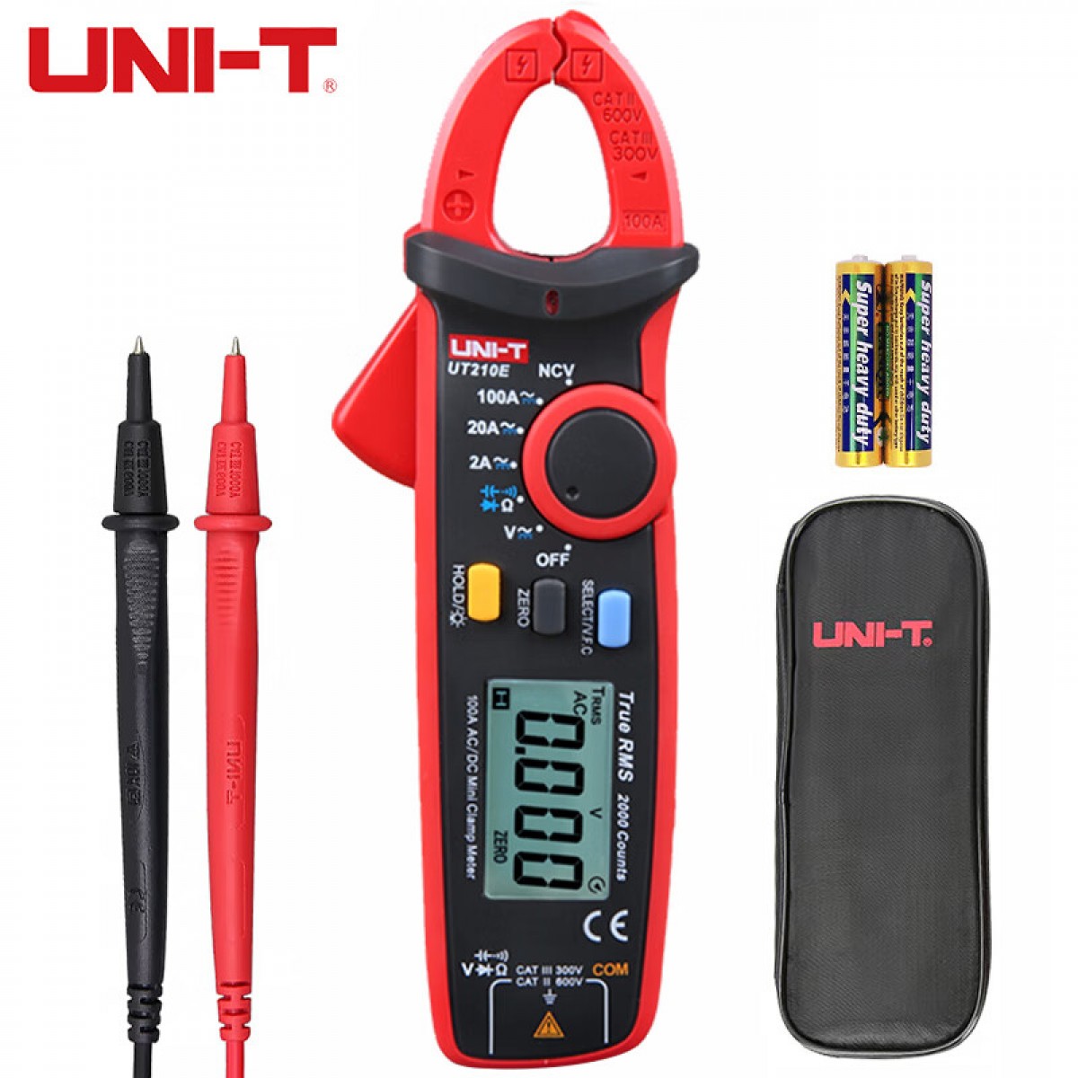 优利德（UNI-T）UT210E钳形表迷你高精度数字万用表电工交直流电流表VFC电压电容 单位：个