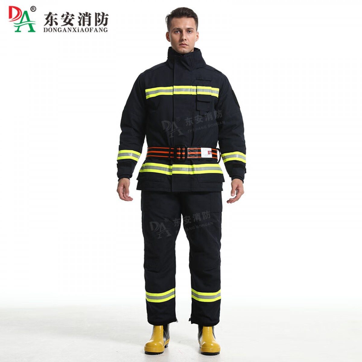 东安（DA）17款消防员战斗服阻燃灭火防火服消防战斗服套装消防认证 两件套 180/XL码 单位：套