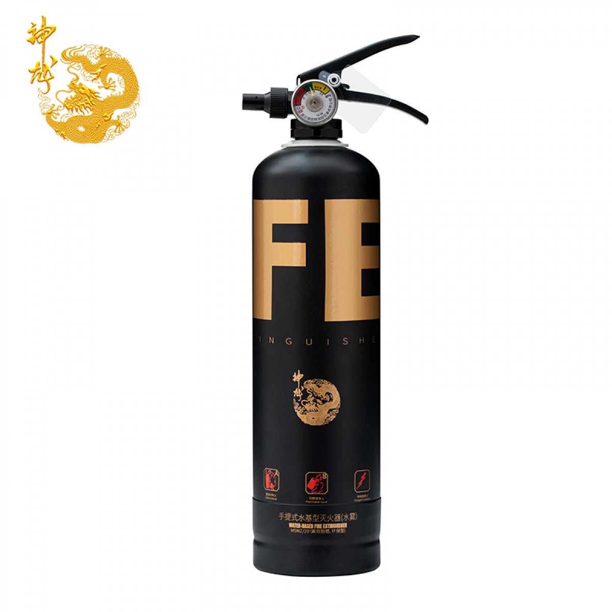 神龙手推式水基型不锈钢灭火器2升 SAFE版 车载家用商用2L MSWZ/2B 单位：具