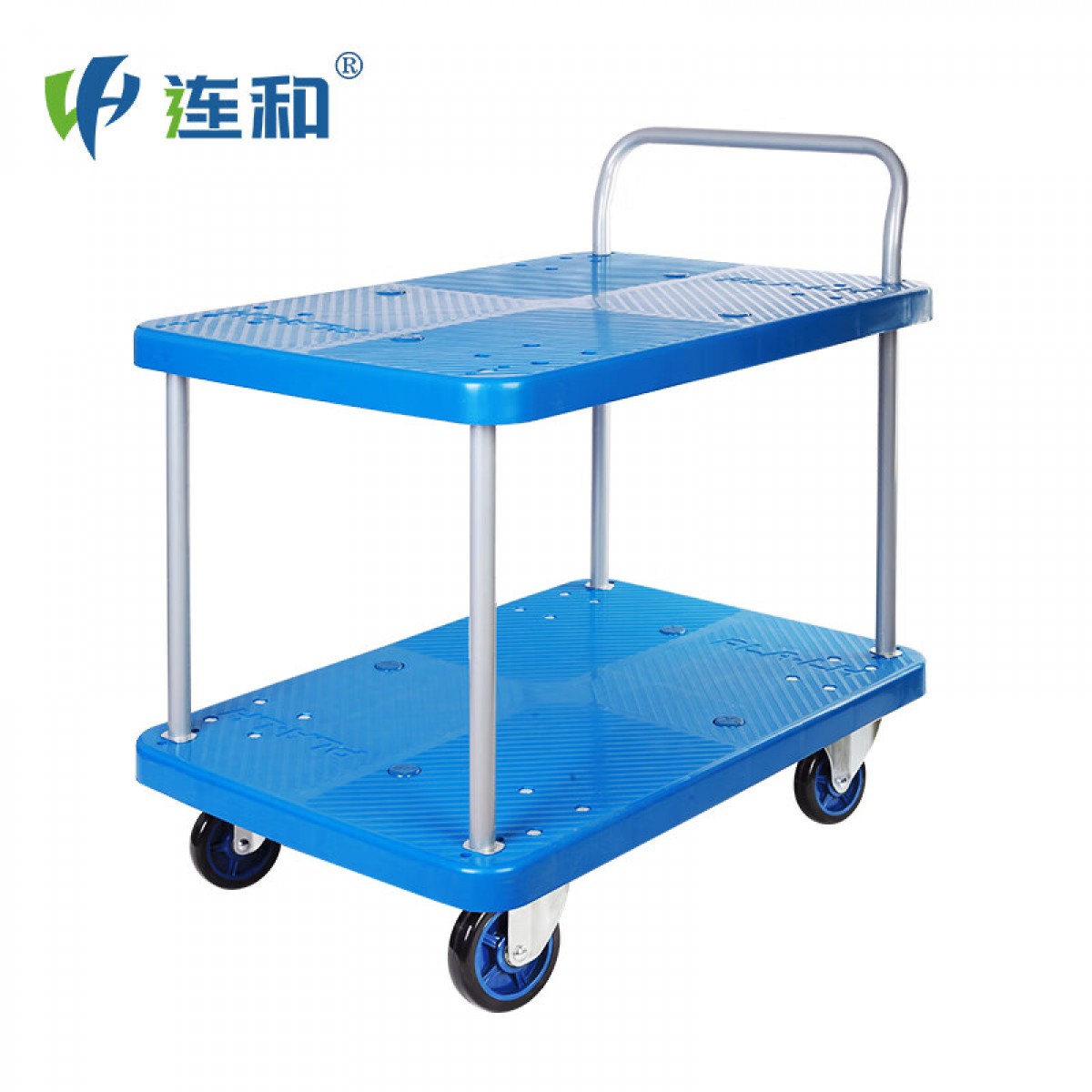 连和（Uni-Silent）PLA300P-T2 微静手推车平板车双层小推车拉货车 900*600微静  单位：台