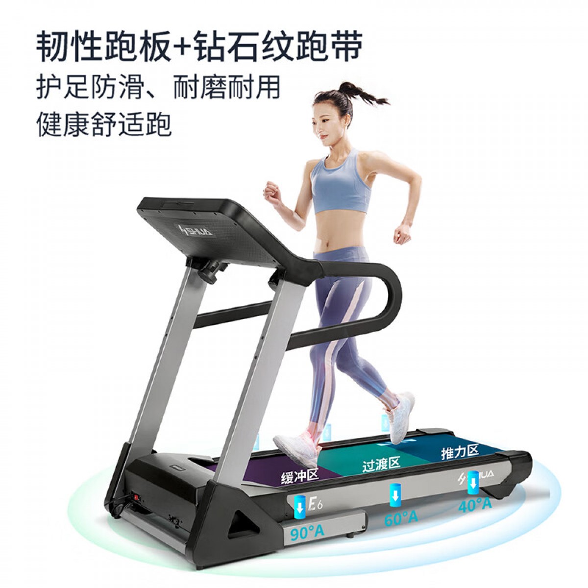 舒华（SHUA） 智能跑步机家庭用 折叠跑步机健身房E6 室内专业健身器材 SH-T3900-H2【NFC一碰连】 单位：台