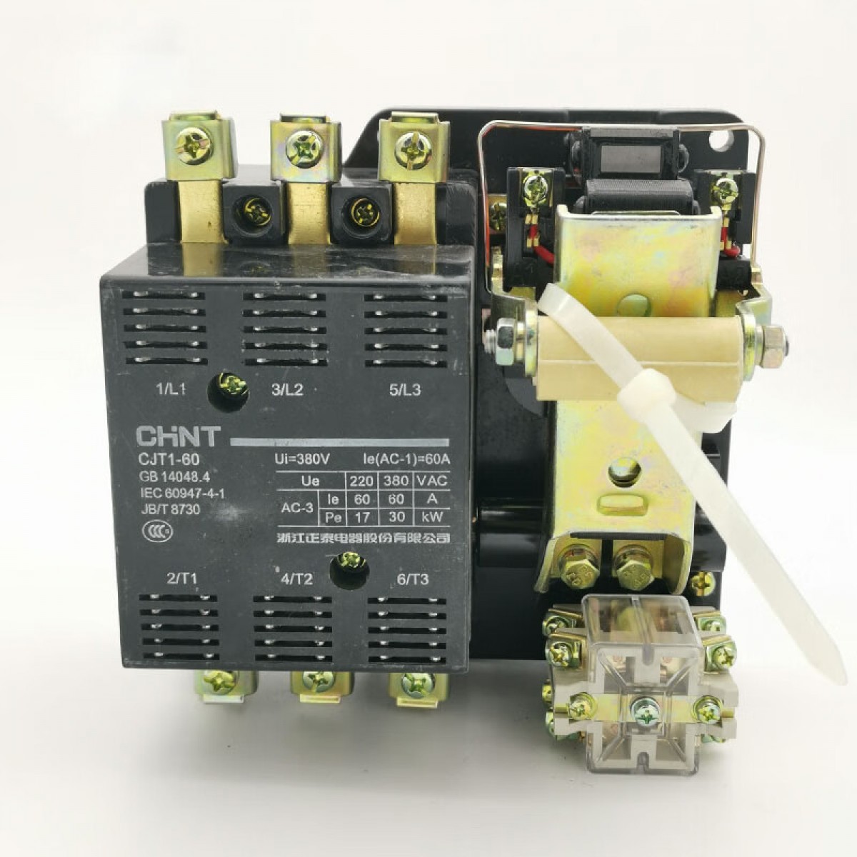 正泰（CHINT）正泰CJT1交流接触器10 20 40 60 100 150单相220V三相380V CDC10 CJT1-60 AC380 单位：个