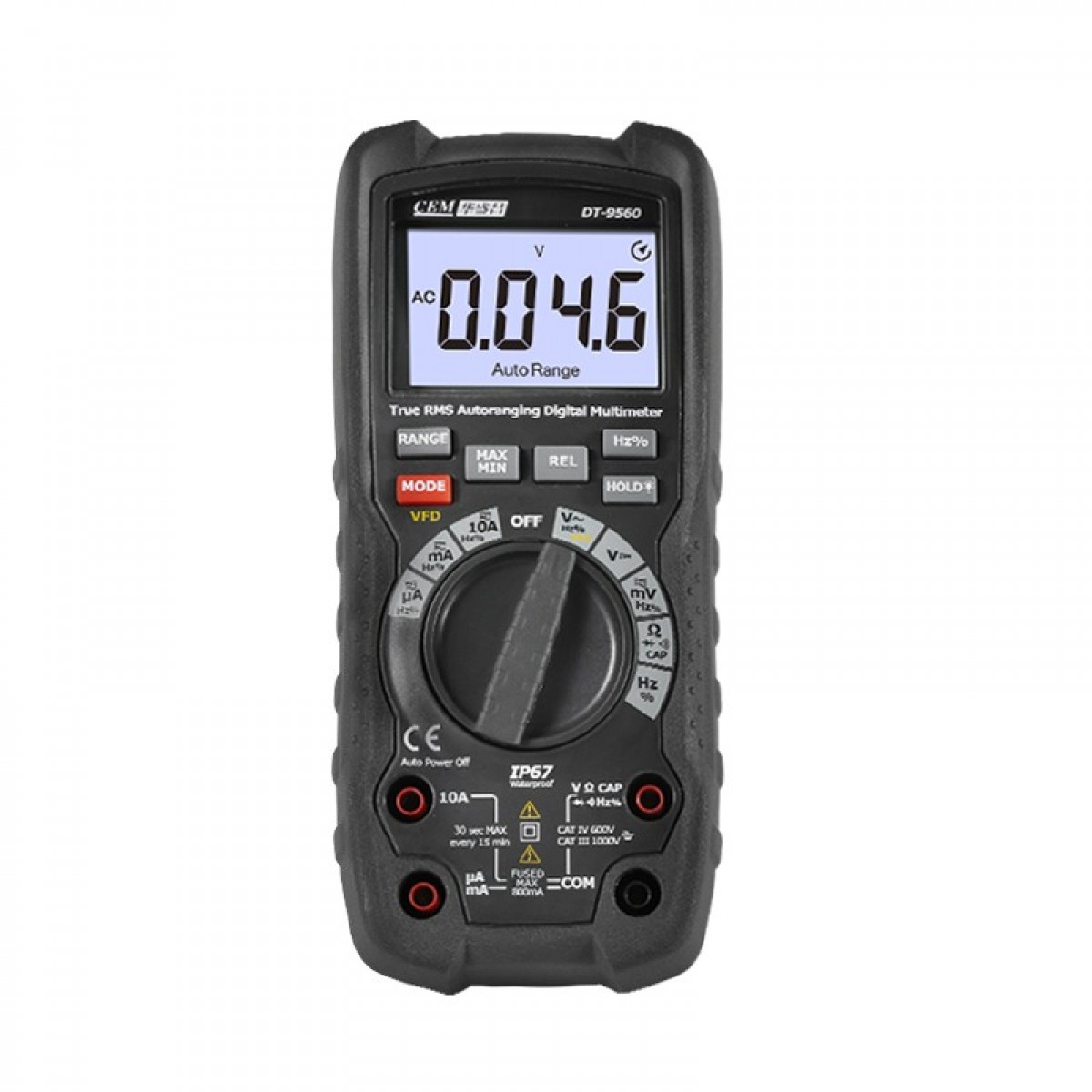 华盛昌（CEM）DT-9560 数字万用表 智能防烧电工表 高精度电流表 真有效值工业级万能表  单位：台