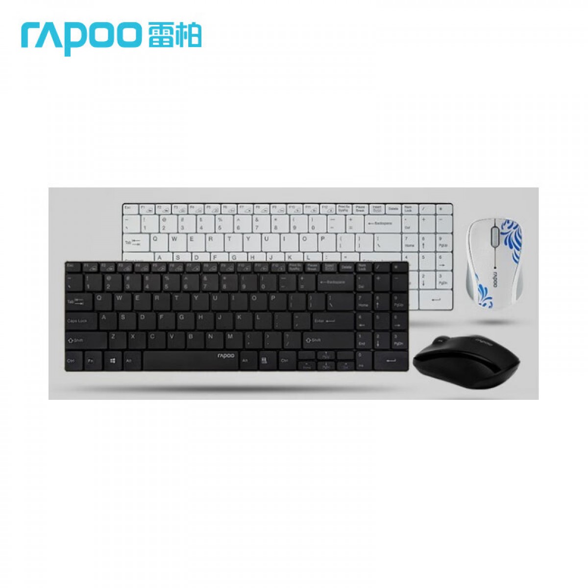 雷柏（Rapoo）9060G多模键盘鼠标套装（无线家用 办公键鼠 轻薄便携 键鼠套装） 9060G 黑色 单位：套