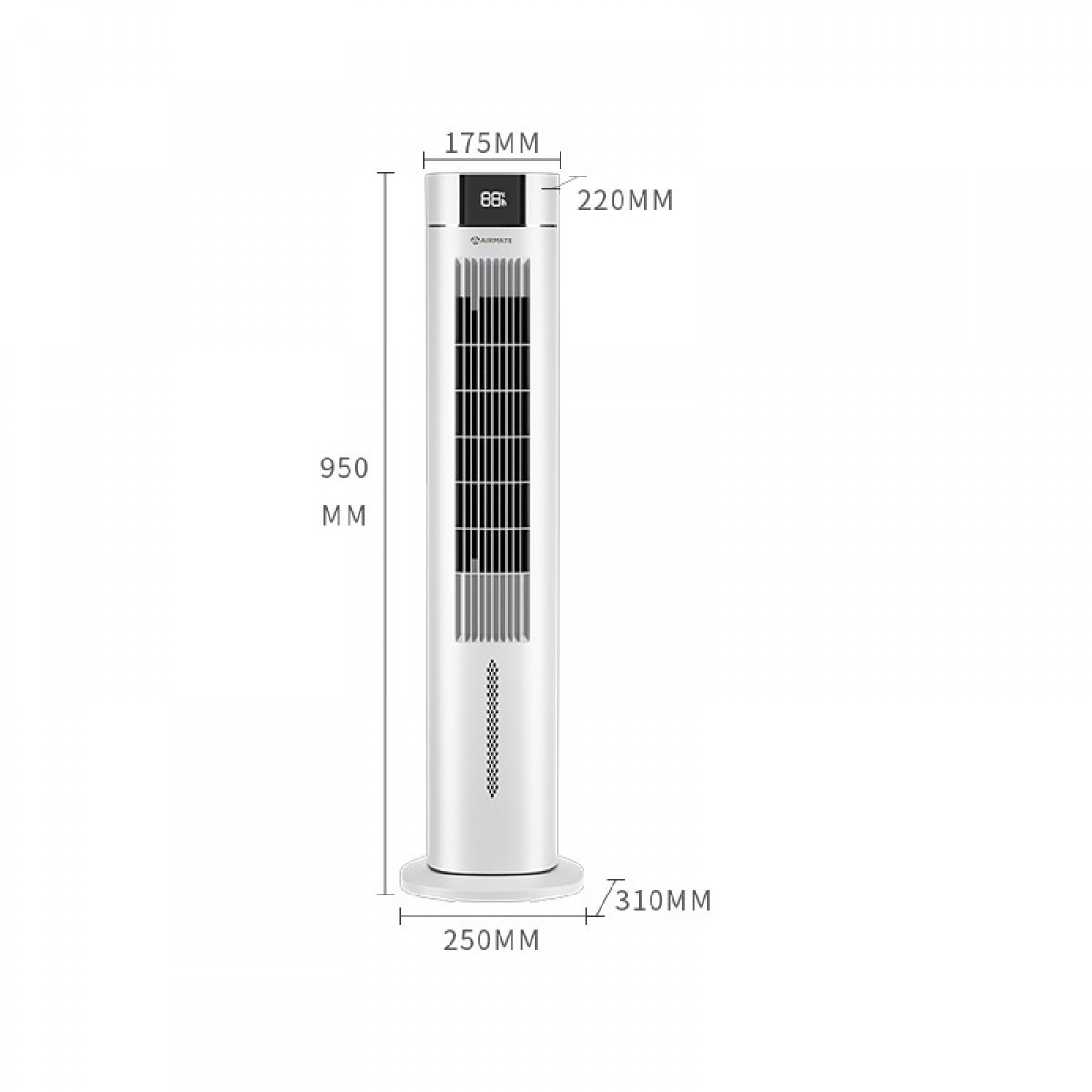艾美特（Airmate）空调扇家用冷风扇水冷塔扇卧室制冷加湿可移动免弯腰上加水遥控定时冷风机CC-R16 单位：台