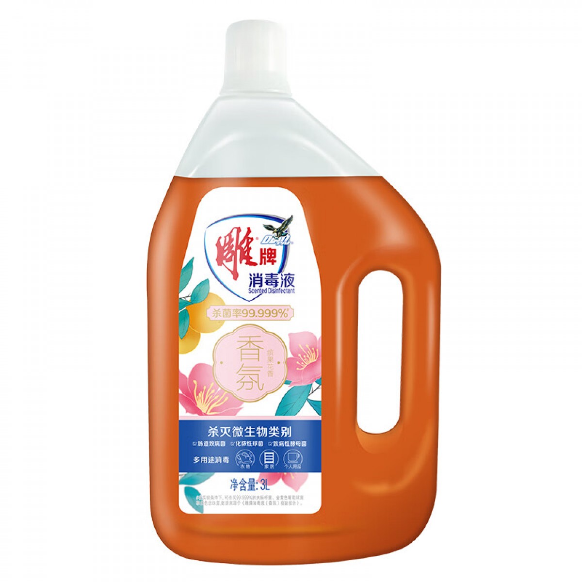 雕牌3L香氛消毒液 杀菌率99.999% 温和配方 对皮肤无刺激 单位：瓶