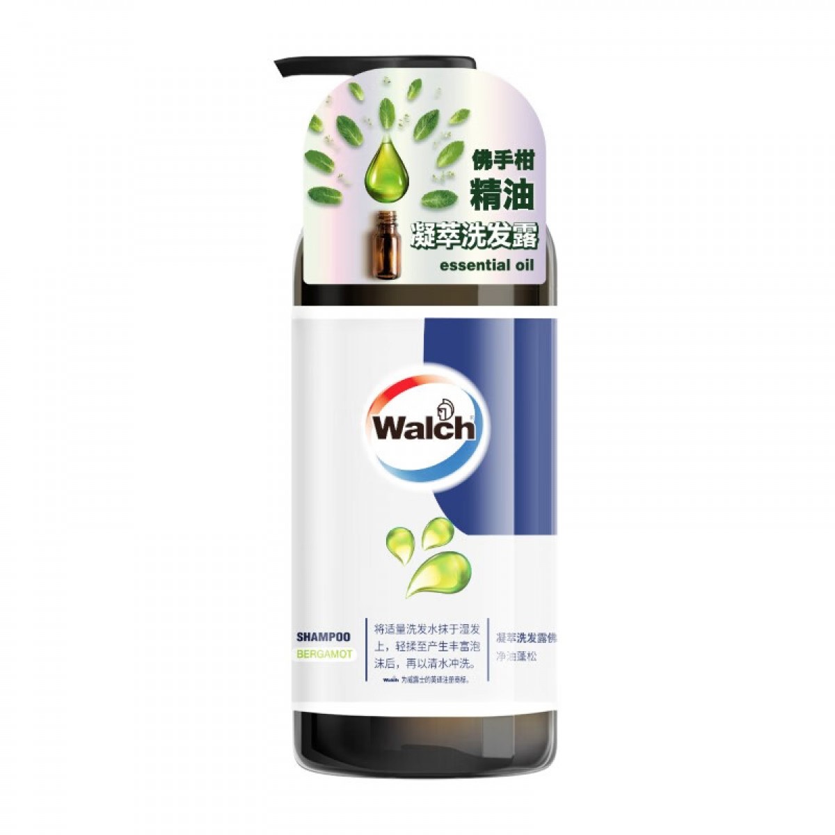威露士 佛手柑精油凝萃洗发水500ml 控油蓬松滋润柔顺洗发露洗头膏男女士 单位：瓶