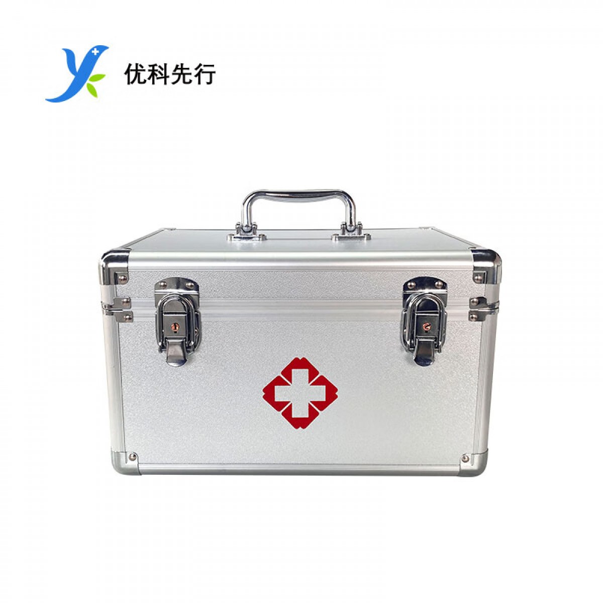 优科先行医药箱家用急救箱收纳小药箱 铝合金带锁大容量医疗箱应急套装 12寸小型医药箱(无肩带 空箱) 单位：个