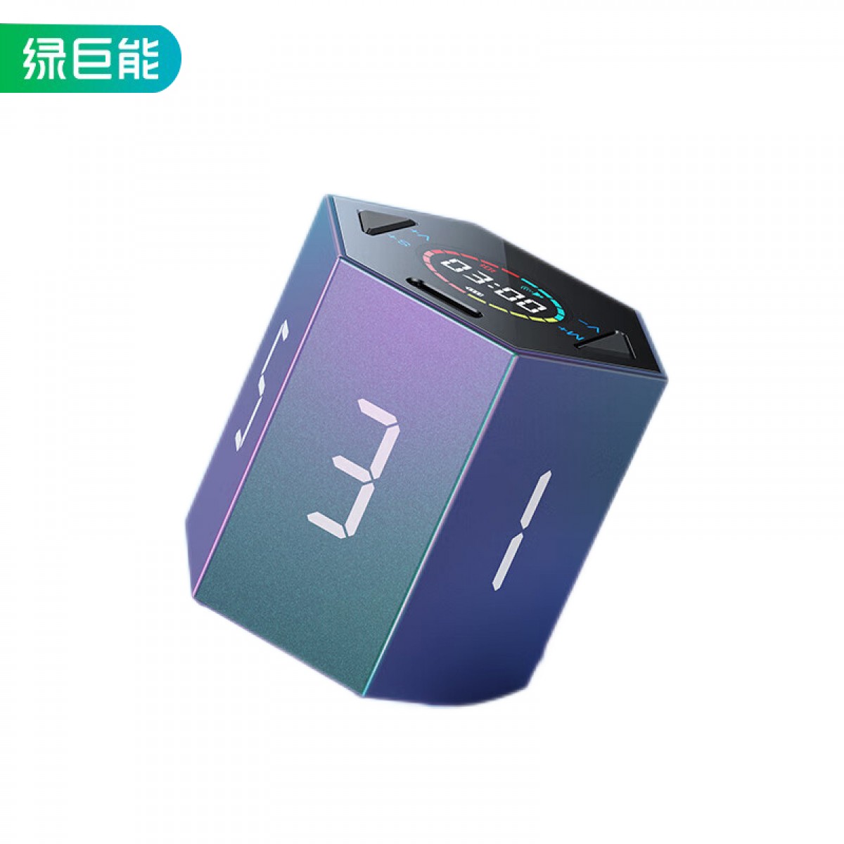 绿巨能（llano）计时器时间管理翻转倒计时器办公会议学习厨房烘焙提醒定时器幻彩渐变色（1/3/5/8/10/15版） 单位：个