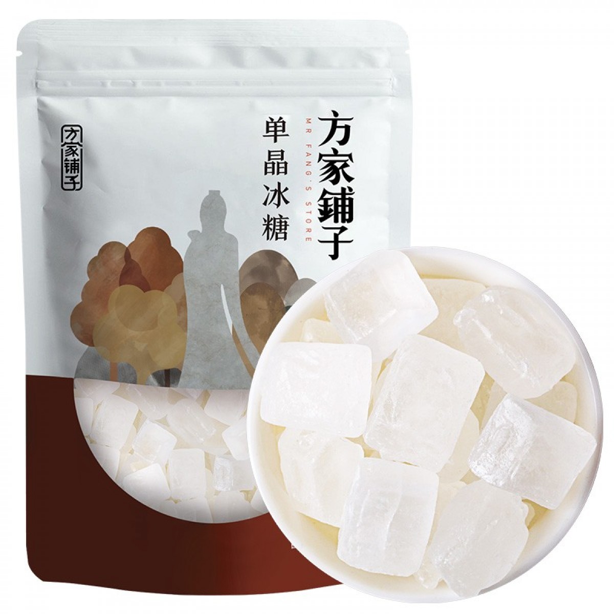 方家铺子 单晶冰糖400g 小块白冰糖 花茶甜品甜汤伴侣 单位：包