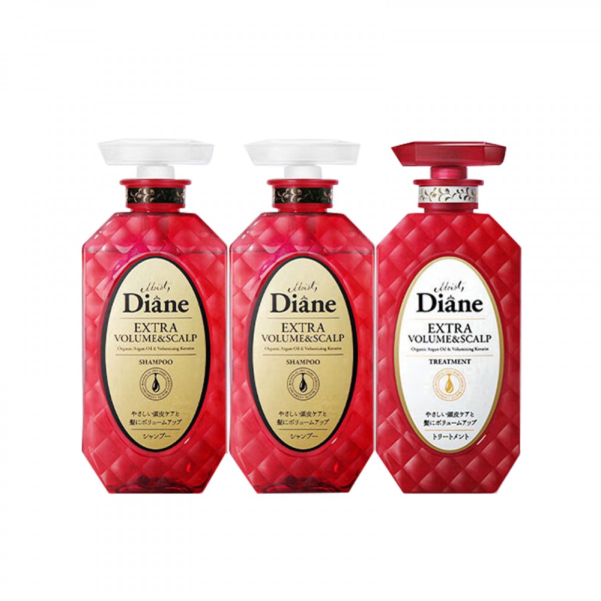 黛丝恩（Moist Diane）日本致美摩洛哥油头皮养护洗护套装（洗450ml*2+护450ml） 单位：套