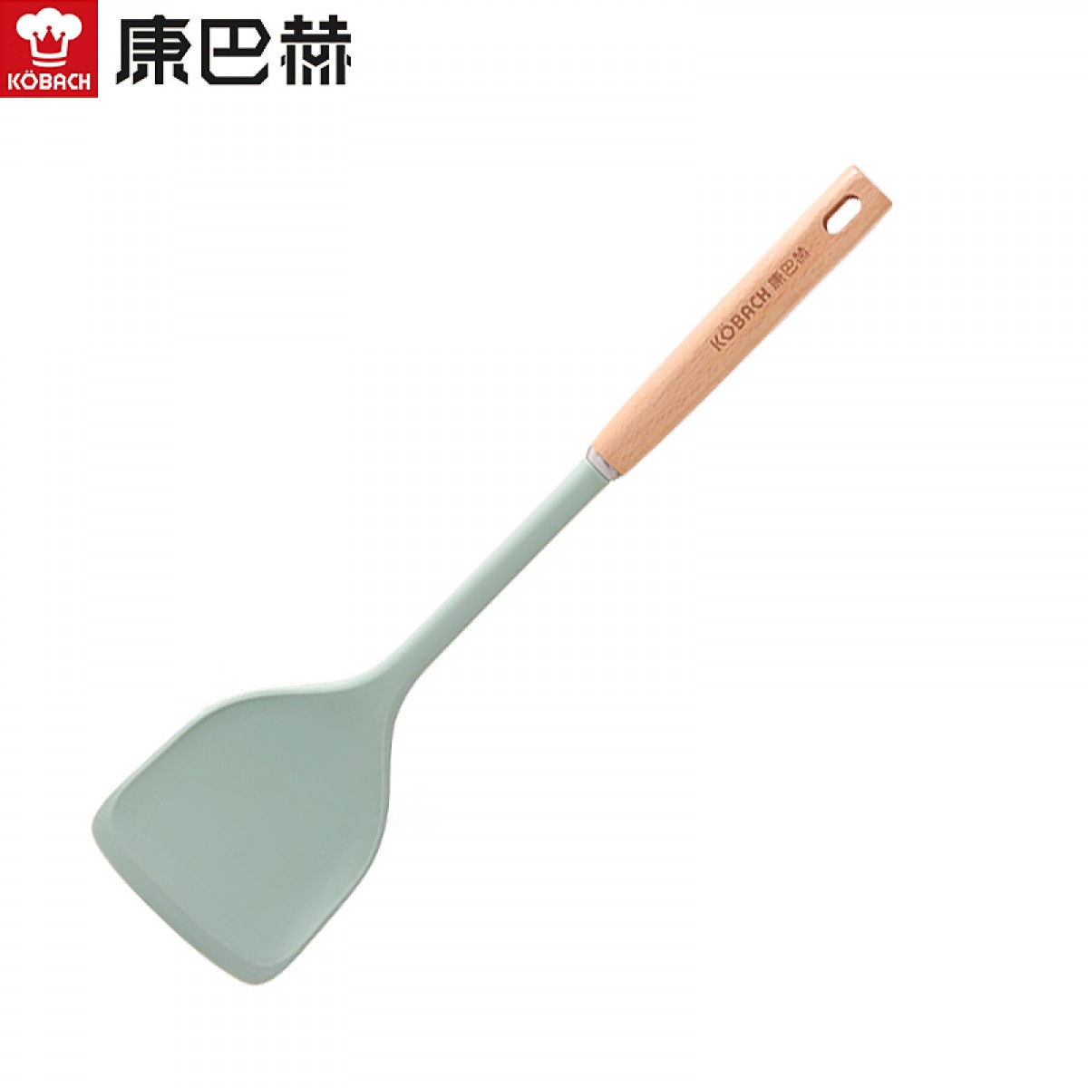 康巴赫（KBH）硅胶铲勺护锅铲不伤锅炒菜不粘锅煎锅专用铲子汤勺组合 硅胶铲【蓝色】 单位：个