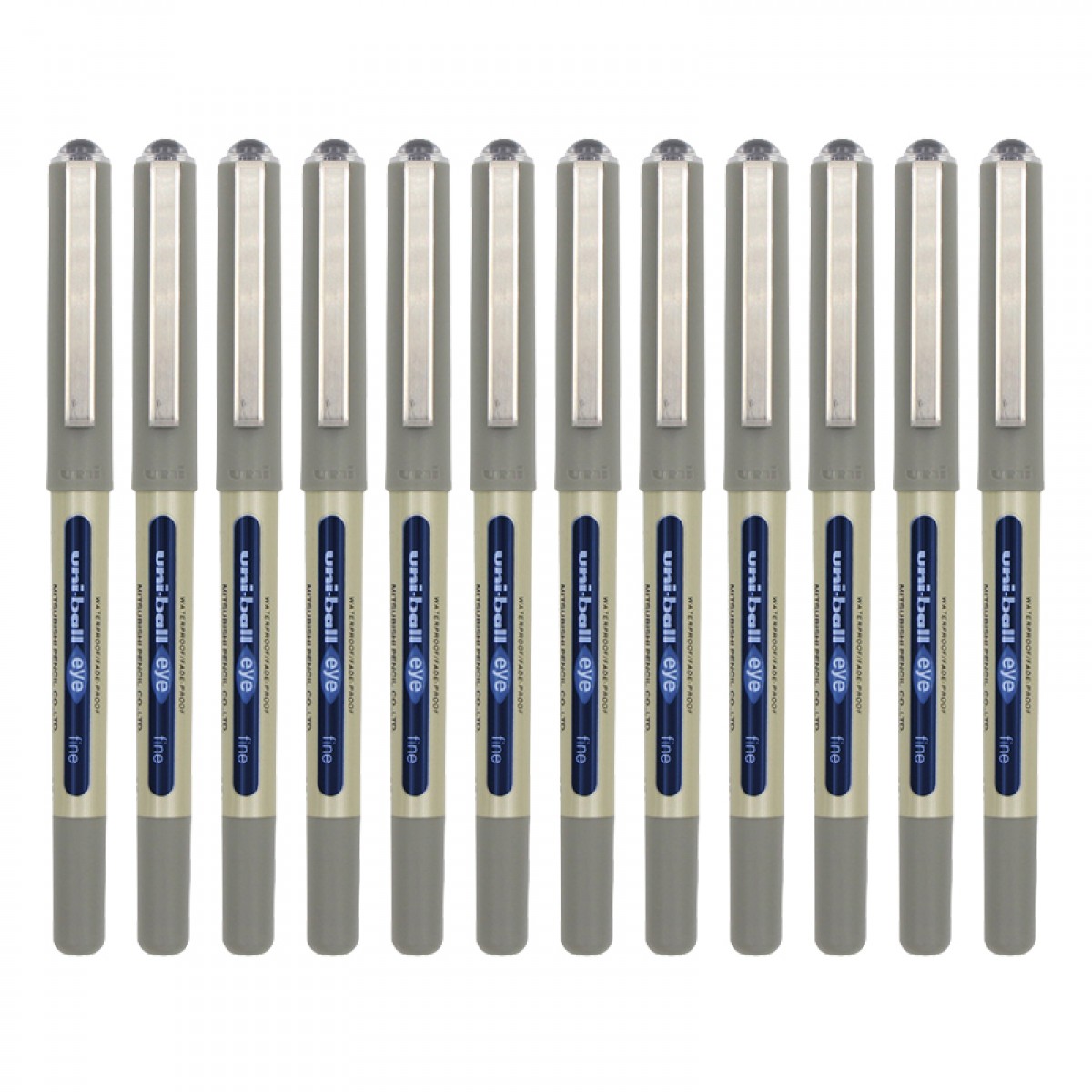 三菱（Uni）直液式中性笔UB-157耐水走珠笔 蓝色0.7MM 12支装 单位：盒
