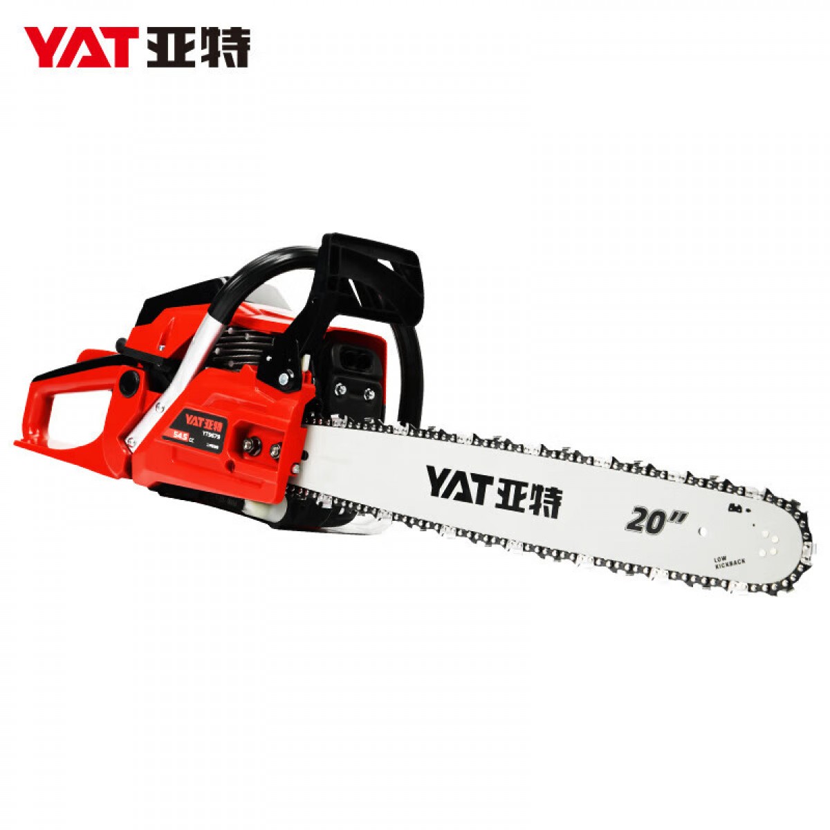 亚特（YAT）汽油锯电链锯2400w大功率油锯砍树链条锯子小型家用手持伐木锯 二冲程汽油锯54.5CC（20寸标配） 单位：台