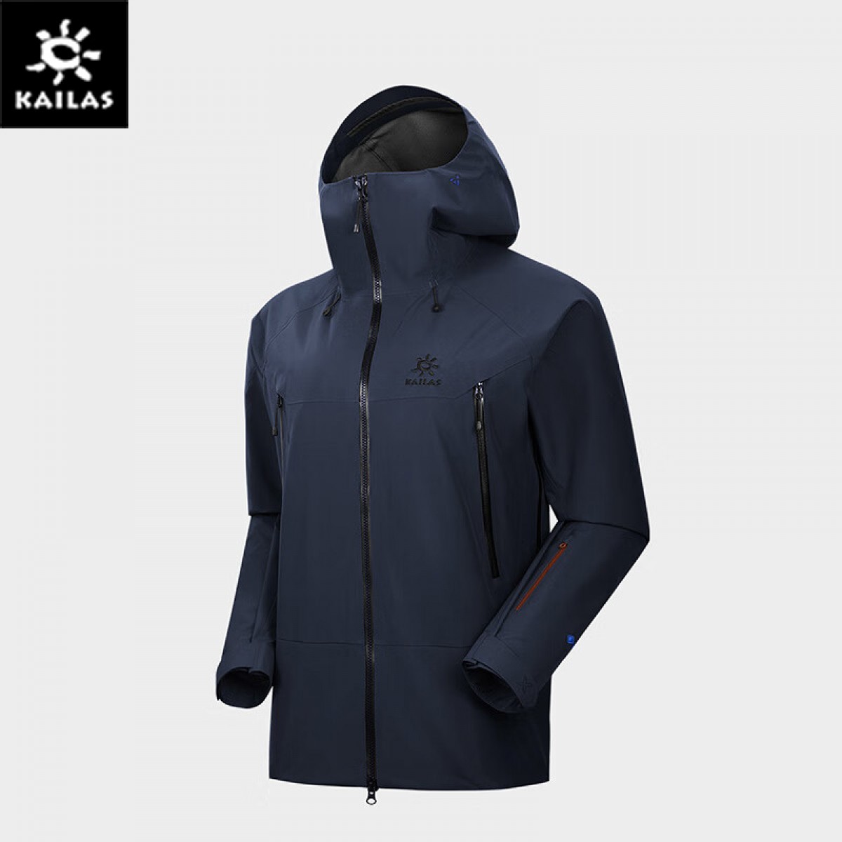 KAILAS凯乐石MONT-X全天候硬壳冲锋衣GTX 3L暴雨防水专业登山服 男女 KG2341105 法式海军蓝（尺码XS/S/M/L/XL/XXL）单位：件