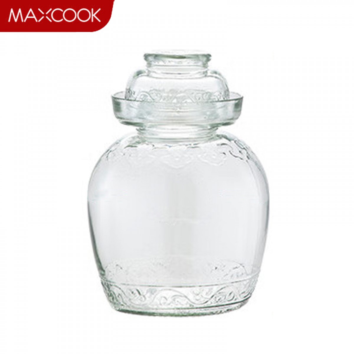 美厨（maxcook）玻璃泡菜坛子 加厚玻璃瓶密封罐泡酒瓶玻璃储物罐 10斤装MCX976 单位：个