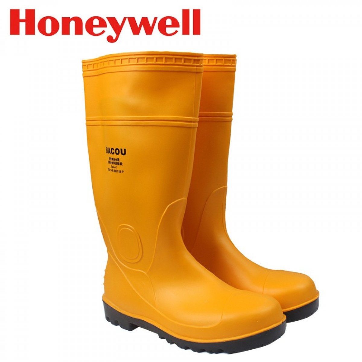霍尼韦尔 （Honeywell）安全靴PVC安全防护靴防砸耐油防化*1双 黄色7570741 单位：双