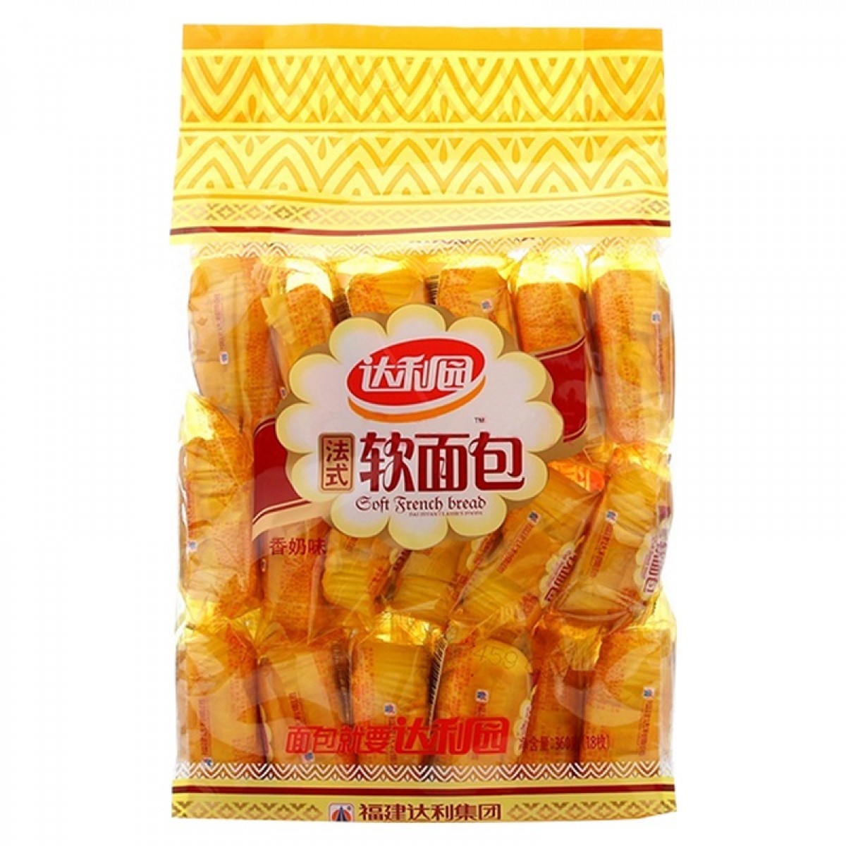达利园 法式软面包香奶味360g小包装学生充饥零食点心办公室早餐 单位：袋