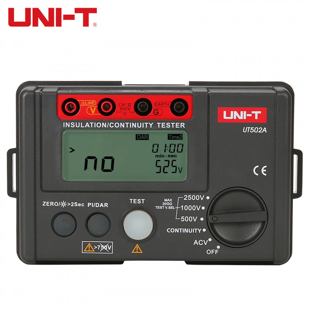 优利德（UNI-T）UT502A 电阻测试仪数字兆欧表摇表高压特性测量仪20GΩ 单位：个