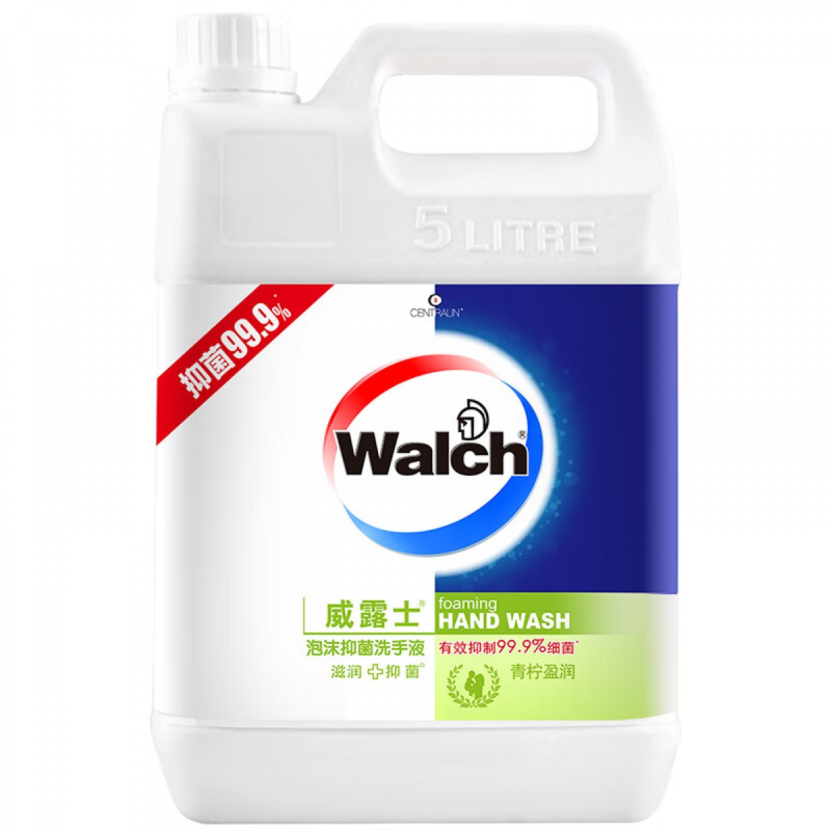 威露士 泡沫洗手液青柠盈润5L 杀菌99.9%家庭酒店餐厅5kg补充装大桶10斤 单位：桶