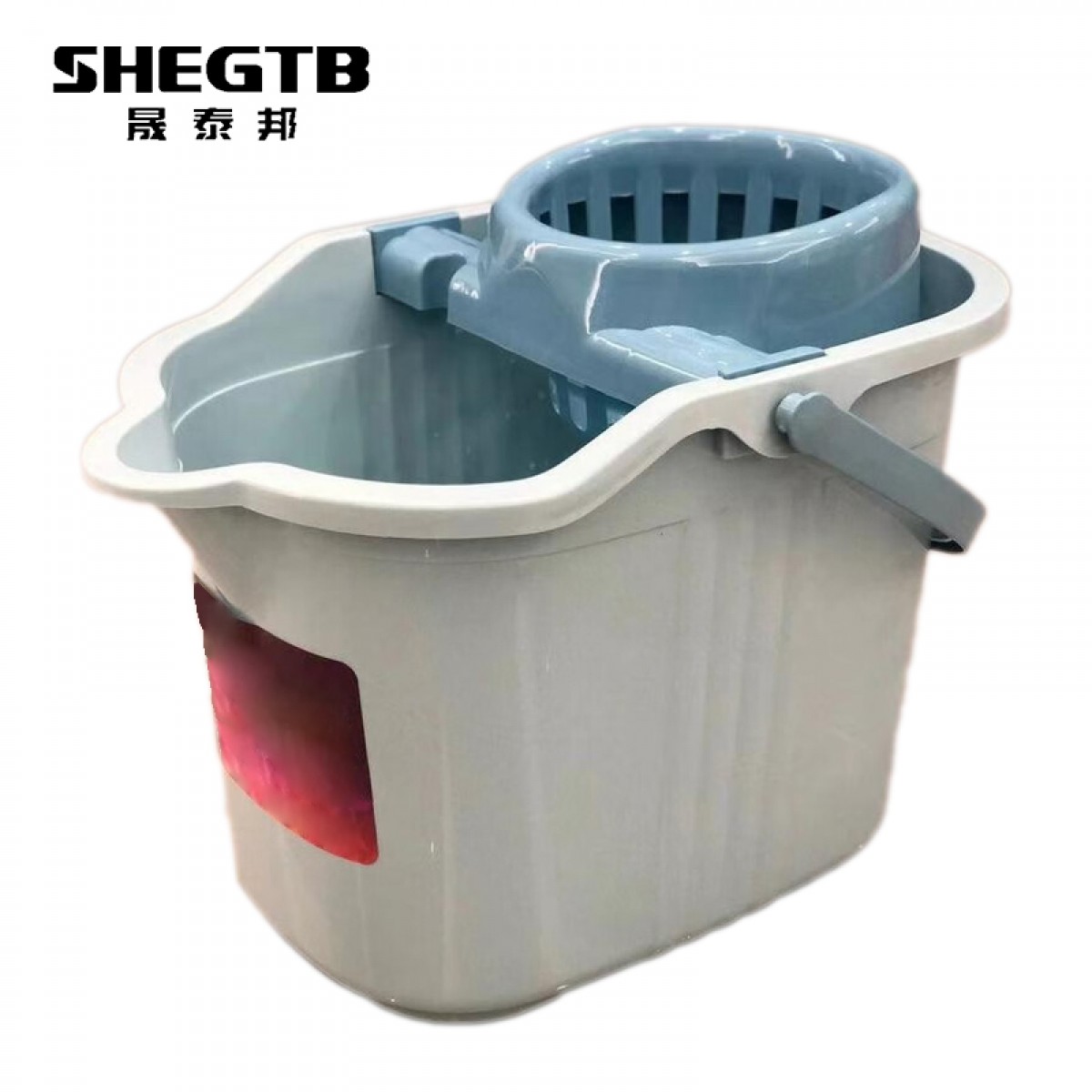 晟泰邦 加厚宽拖把桶脱水桶【全新升级熟胶】天蓝色拖地桶 单位：个
