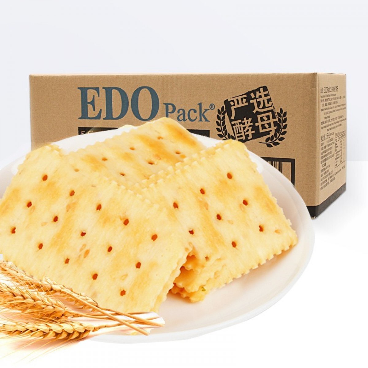 EDO PACK 五谷味 酵母苏打饼干 5斤装/箱 早餐饼干 下午茶零食 团购送礼 单位：箱