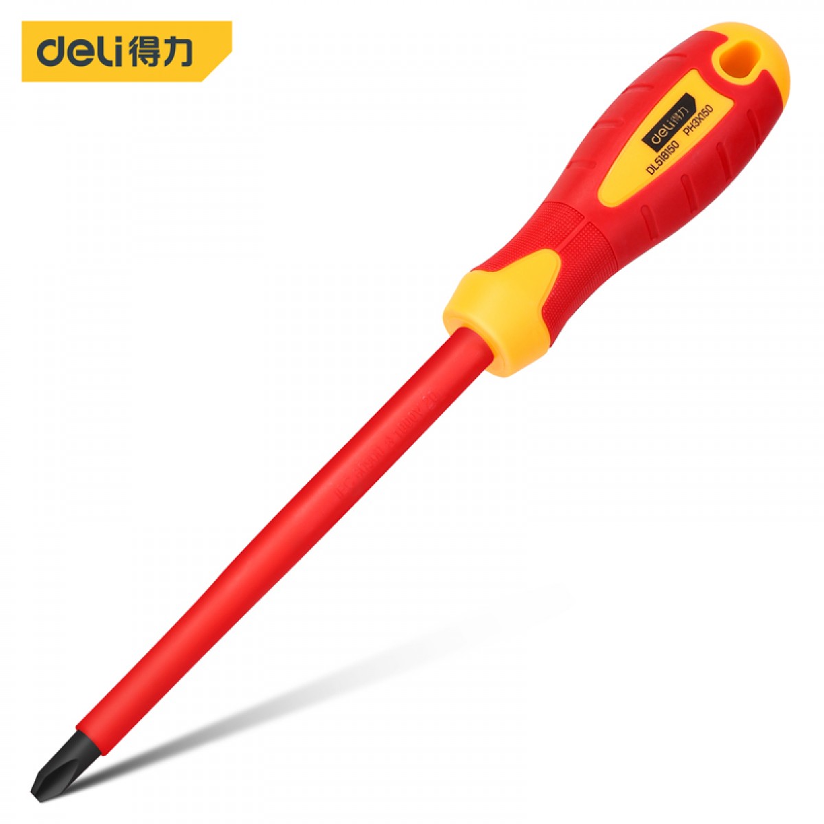 得力(deli) 十字螺丝批电工螺丝刀起子改锥PH3*150mm DL518150 单位：把
