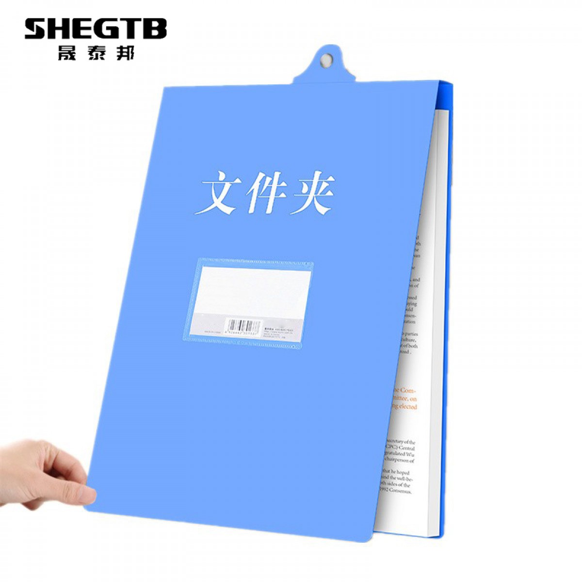 晟泰邦 可挂墙A4竖式文件夹悬挂式工厂仓库上翻竖式板夹资料板夹吊挂夹 单位：个