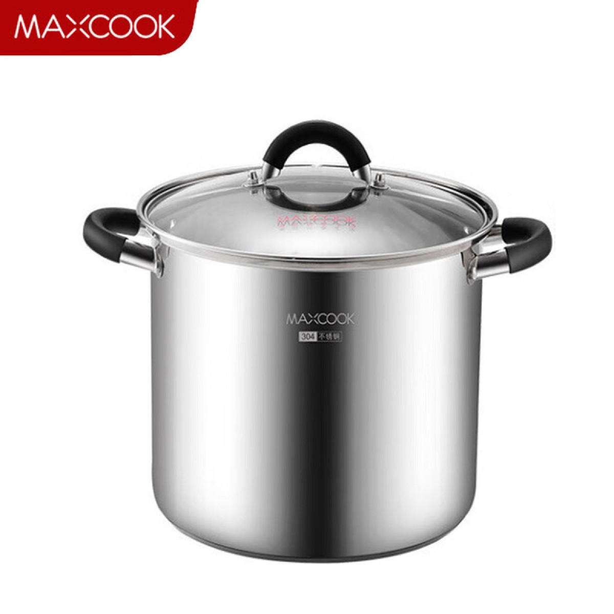 美厨（maxcook）汤锅304不锈钢 复底高汤锅22cm 燃气炉电磁炉通用 MCT3387 单位：个