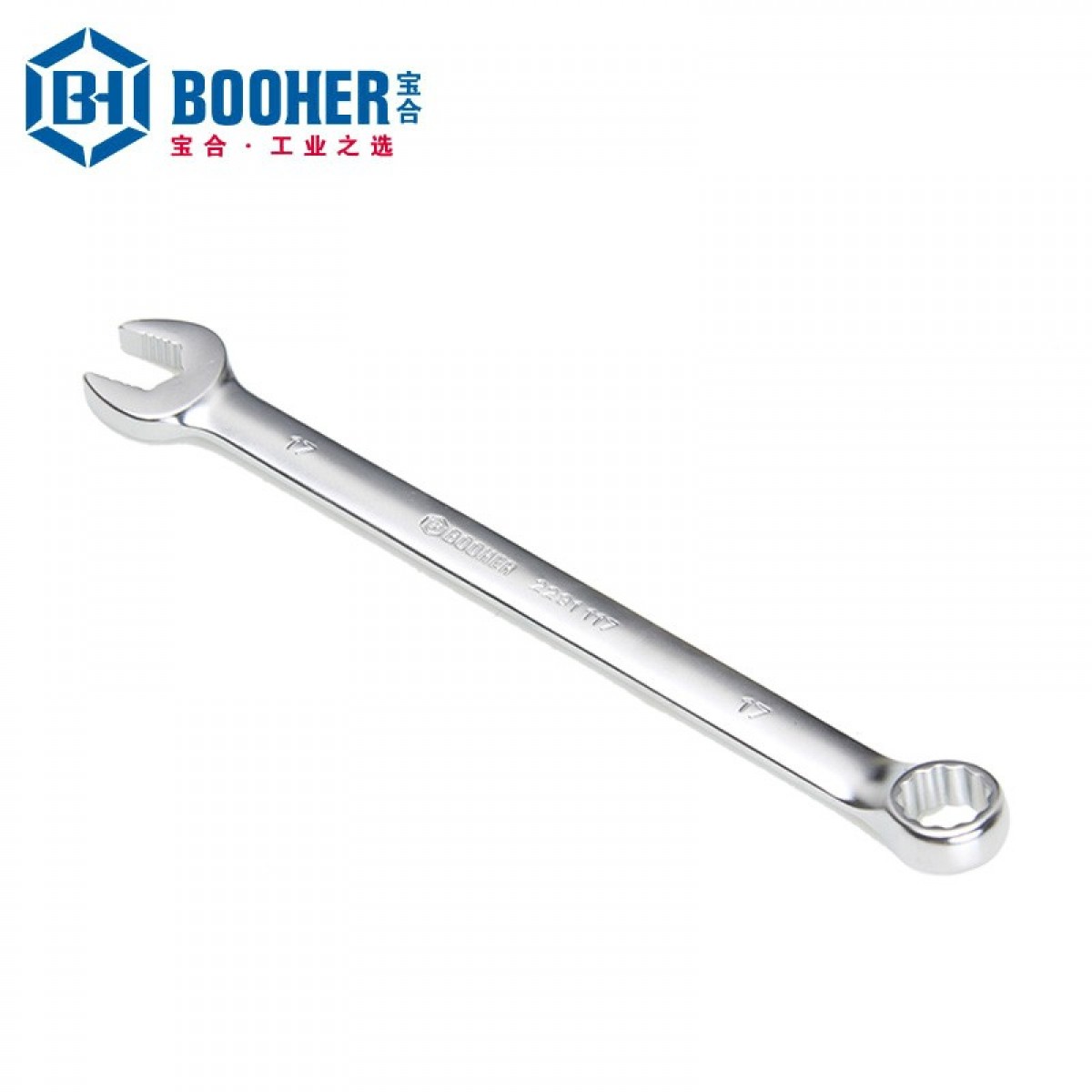Booher宝合工具 防滑型全抛光加长两用扳手BH22311055/32 5mm-32mm多规格可选 BH2231114 14mm 单位：把