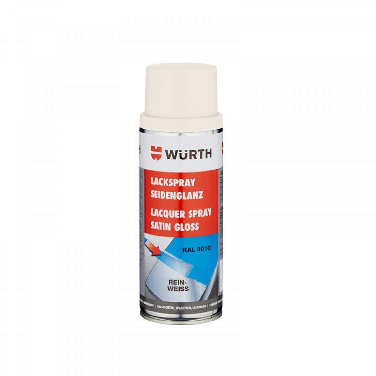 伍尔特（WURTH）0893349010  自喷漆-R9010-纯白色-半光泽-400ML 单位：瓶