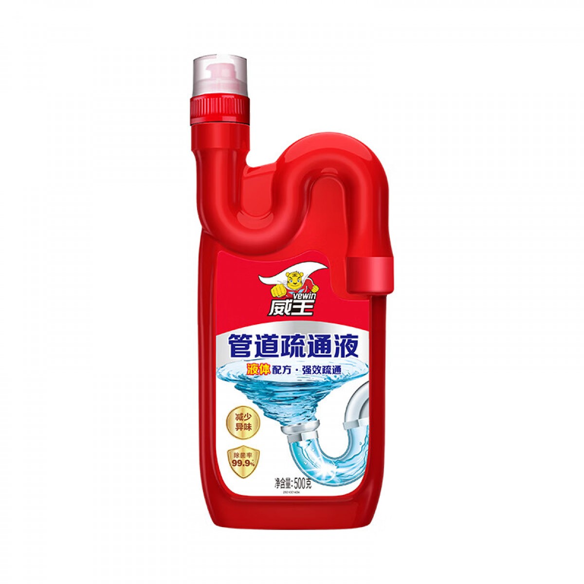 超威 威王液体管道疏通剂下水道疏通剂厨房地漏疏通液去味除菌500g 单位：瓶
