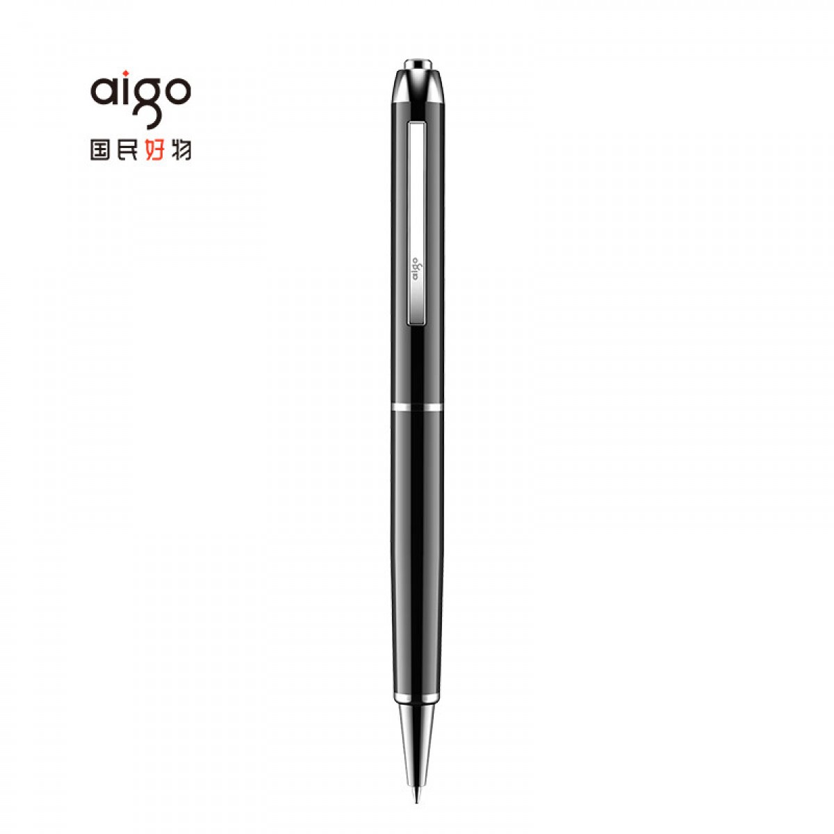 爱国者aigo录音笔32G R8822专业高清降噪一键操作 学习培训商务会议采访速记 录音器 黑色 单位：个