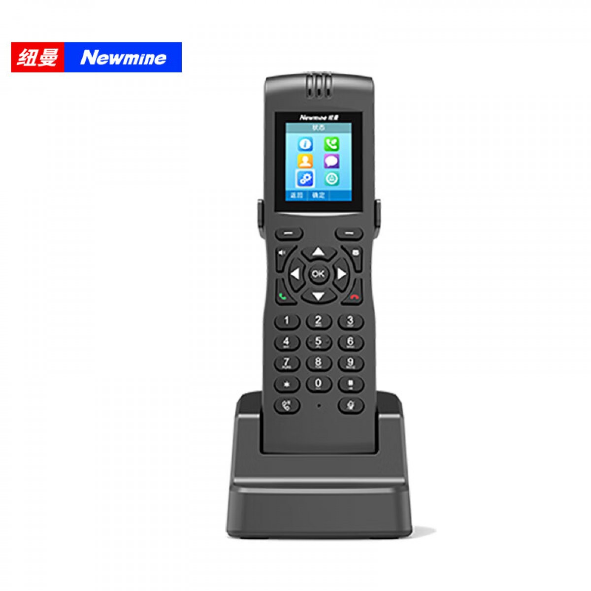 纽曼(Newmine)HL2008TSD-198(R) 无线IP电话机 WiFi话机 网络SIP话机 手持电话 支持黑名单/通讯录 黑色  单位：台