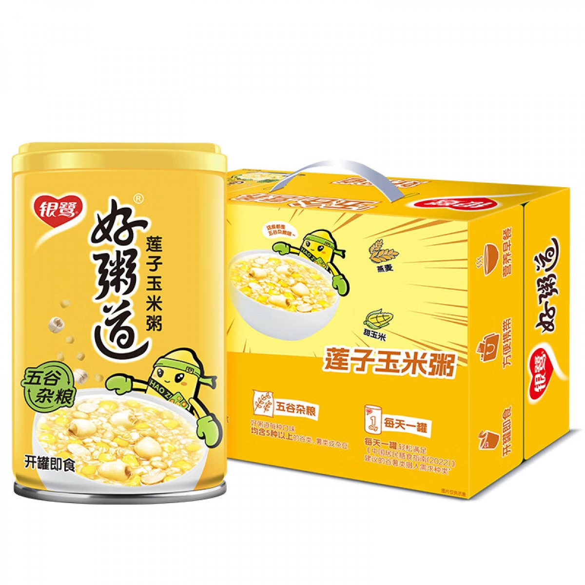 银鹭八宝粥 速食粥 好粥道 莲子玉米八宝粥 280g*12罐 单位：箱