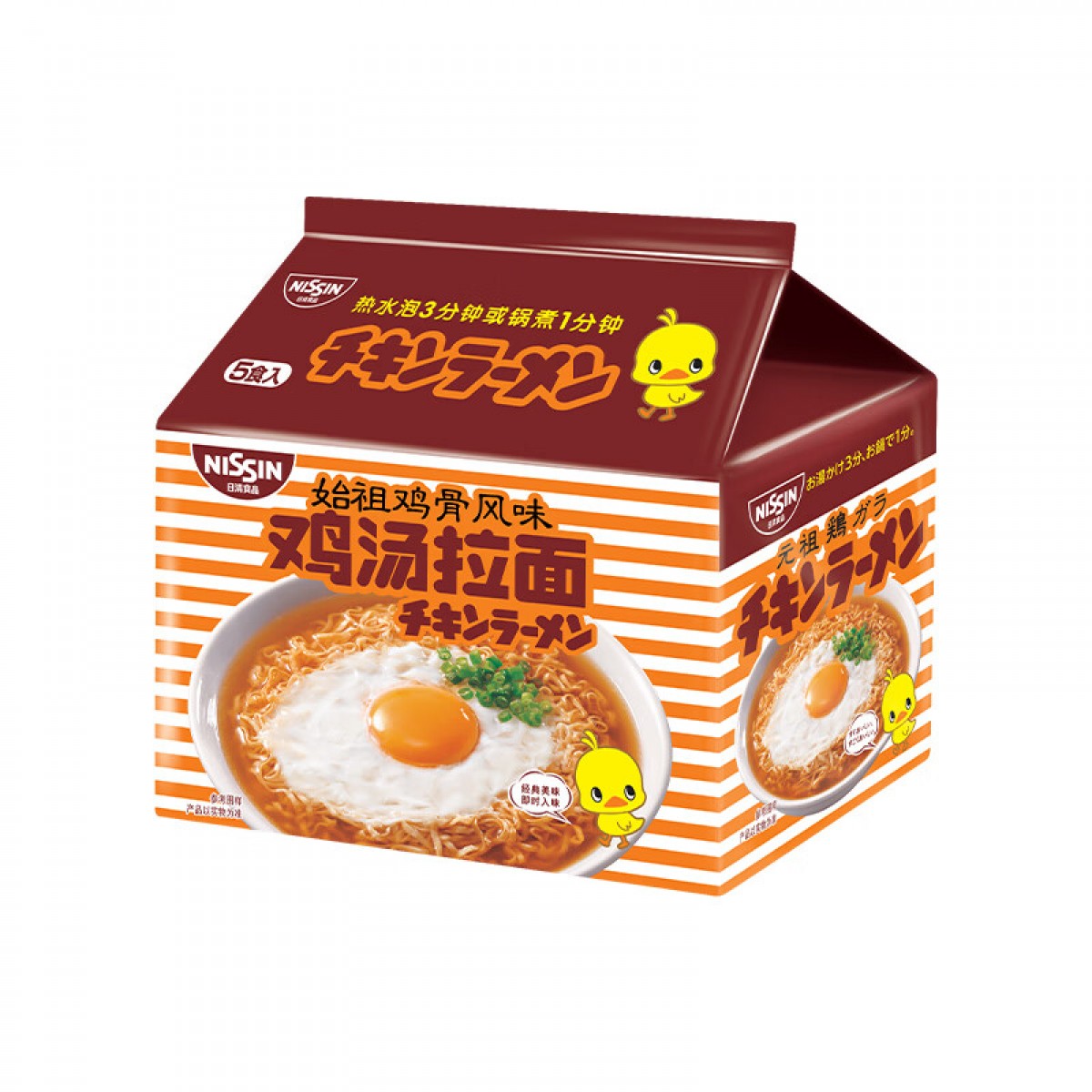 日清出前一丁 始祖鸡骨风味鸡汤拉面85g*5包速食泡面煮面方便面 单位：袋