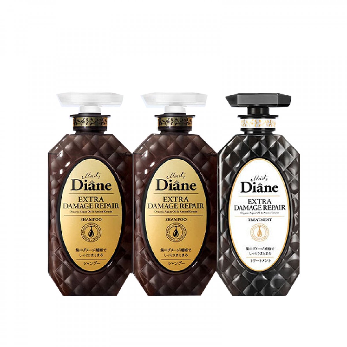 黛丝恩（Moist Diane）日本致美摩洛哥油损伤修护洗护套装（洗450ml*2+护450ml） 单位：套
