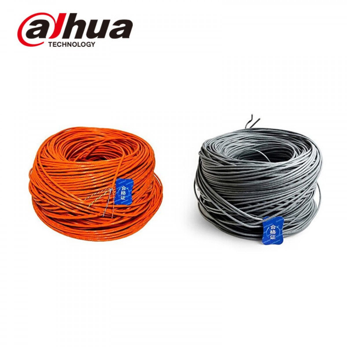大华（dahua）六类监控网线 纯铜千兆网线8芯8*0.57无氧铜CAT6类 POE传输线缆 整箱305米 单位：卷