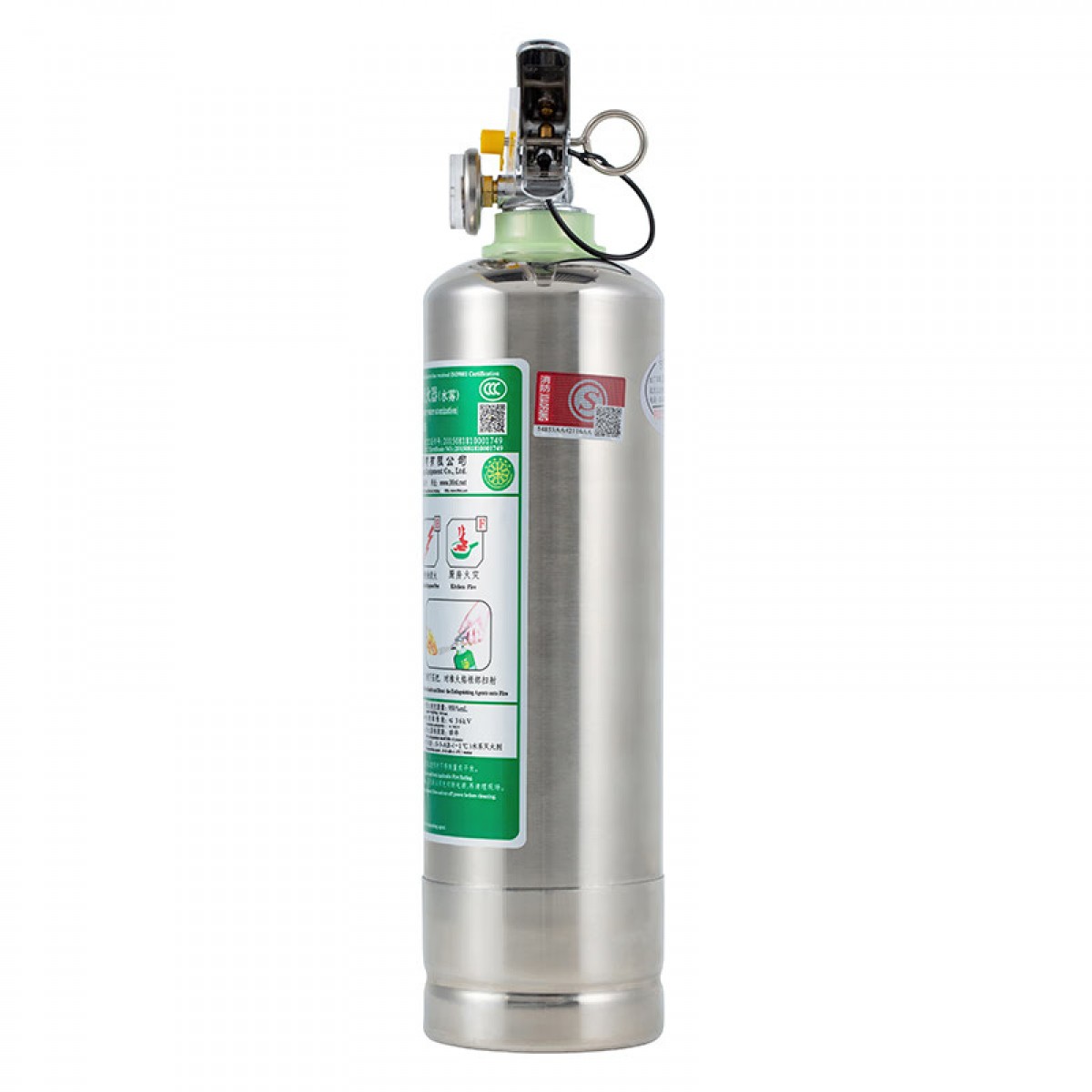 神龙水基型不锈钢环保灭火器950毫升 车载家用手推式950ml MSWJ950B 单位：个
