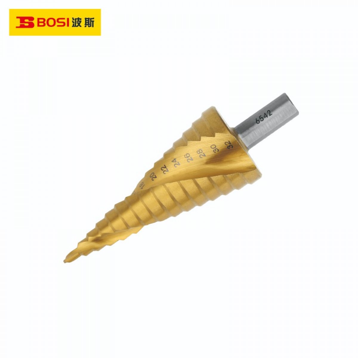 波斯 BS538003 耐磨宝塔钻不锈钢钻头 金属铁铝合金 4-32MM（个）