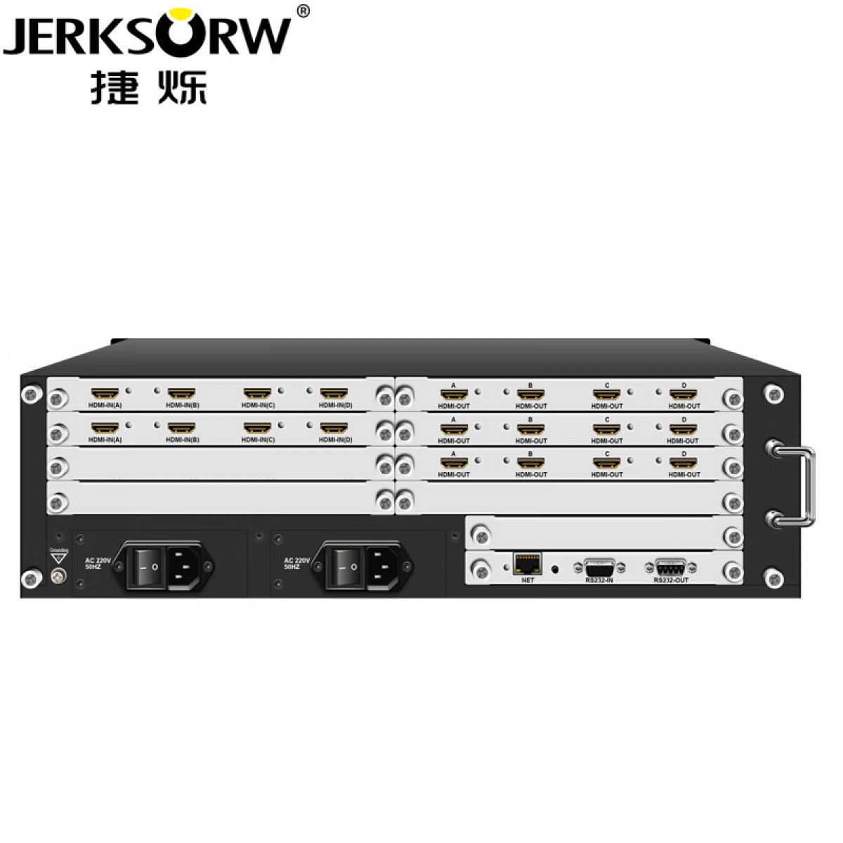 捷烁（JERKSORW）HDMI多屏拼接处理器拼接屏控制器外置视频图像拼接器定制8进12出  单位：台